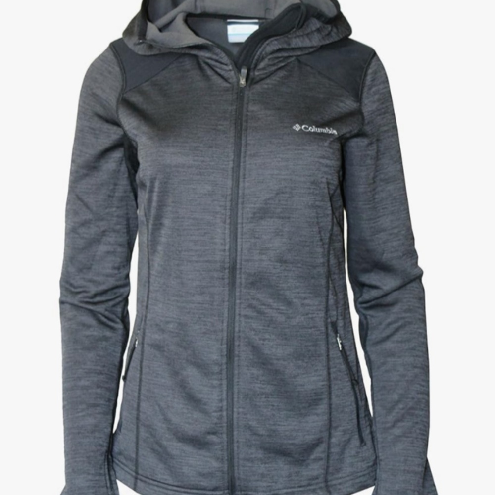 Columbia Women's Lightweight Hoodie Heather Grey Size Large EUC